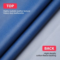 SOTISI Vinyl Fabric, Marine Faux Leather 1YD (54” X 36” inch), Blue