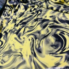 Tie Dye Yellow Print Nylon Spandex Fabric 4 Way Stretch for swimwear