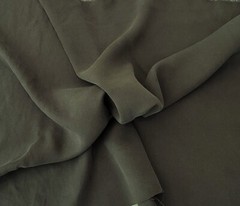 Olive 100% Cupro Tencel Twill (Gabardine) Fabric by the Yard Made in USA 6/22