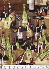 Vino Bottles and Crates Quilt Fabric – Fat Quarter