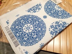 Abesonne Fabric By Yard , Blue & White Lace / Mandala ~ 36×60 New