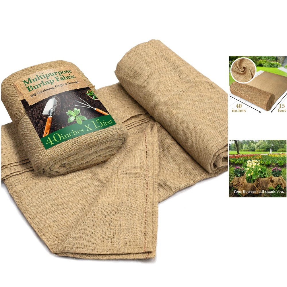 Multipurpose 40″ x 15 Feet Burlap Roll – Sustainable Jute Fabric for All Uses