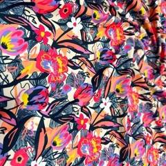 Swimwear Fabric Flowers Colorfull Flowers Print 4way Stretch 60″wide By the Yard