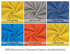Jersey Fabric Rib Knit 4×2 Ribbed Dressmaking Stretch Material 19 Fashion Colors