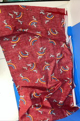 Rainbow Zebra Fabric RED Cranston Print Works cotton 2 1/3 yds