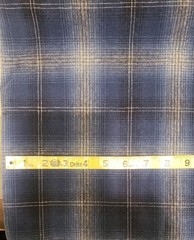 Vintage Pendleton Blue/Gray Plaid Wool Light Fabric 71″×59″