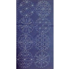 Patchwork Sewing Fabric Sashiko Christmas Navy Panel 60x137cm