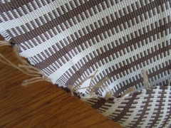 Soane Britain’s JAJIM STRIPE in Chestnut Cotton Weave 3.83 yds x53″W Brown Ivory