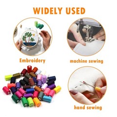 Simthread All Purpose Sewing Thread, 10 Spool Assorted rainbow color series
