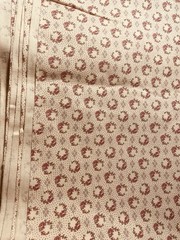 Vintage Light Pink Calico Cotton Quilt Fabric Cabbage Rose BTHY