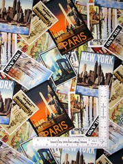 Travel Theme Fabric New York Paris Milano London Tourist Windham Cotton By Yard