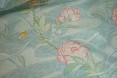6.5 Yds Schumacher Fabric Nagano Chintz Asian WaterGarden Upholstery 54″ x 234″