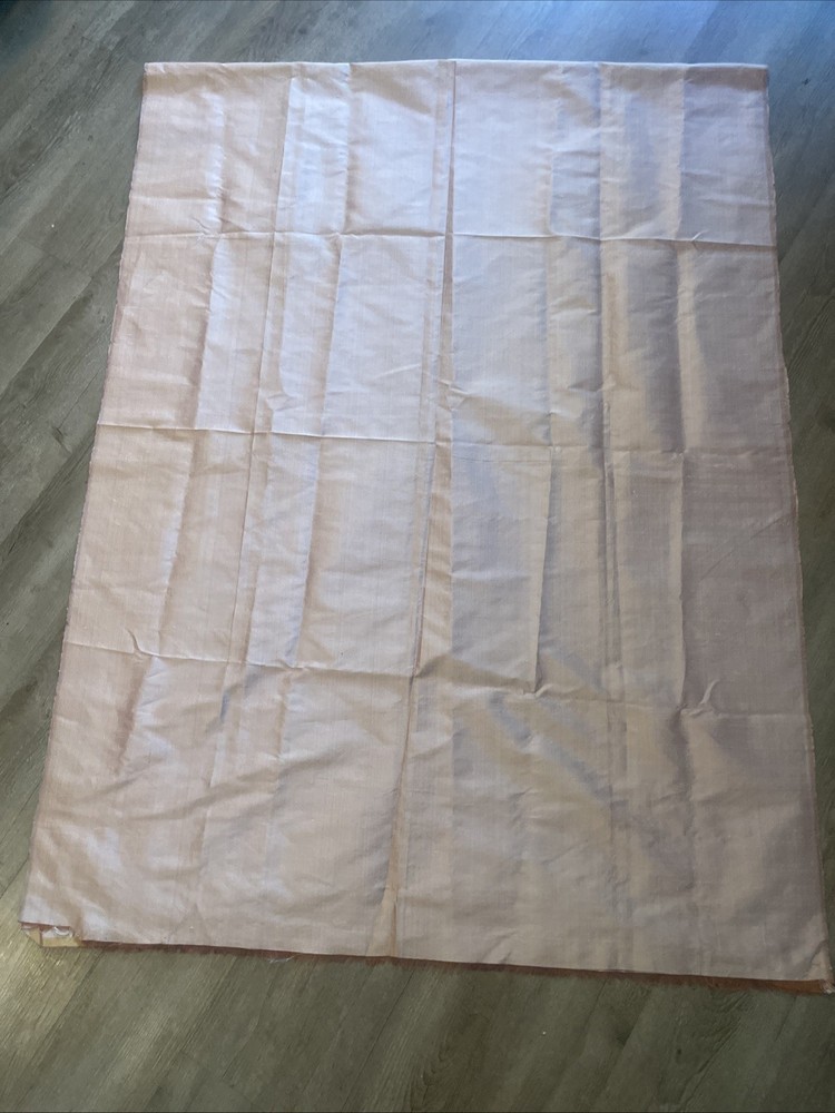 S. Theb Thai Sllk Handwoven 100% Silk Fabric 39” x 53” w/Tag Shimmery Lt Pink
