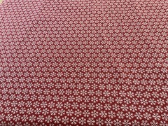 Moda Cotton Fabric “Countdown to Christmas” Red with White Snowflakes 2.0 Yards