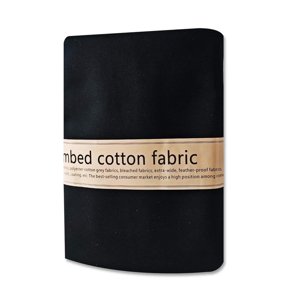 2 Yard Black Twill Cotton Canvas Fabric,Natural Thick 2 Yards,