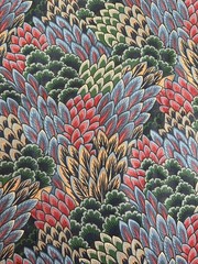 1 Yard Stanley King Studios VTG FLORAL Screen Print Fabric Teflon Finish 54″