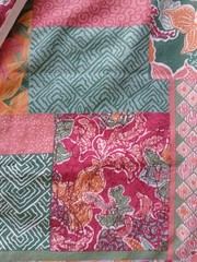 Country Floral Patchwork Cotton Weave 45×42″ Roses Cherries Paisley 43×3.3 Yds