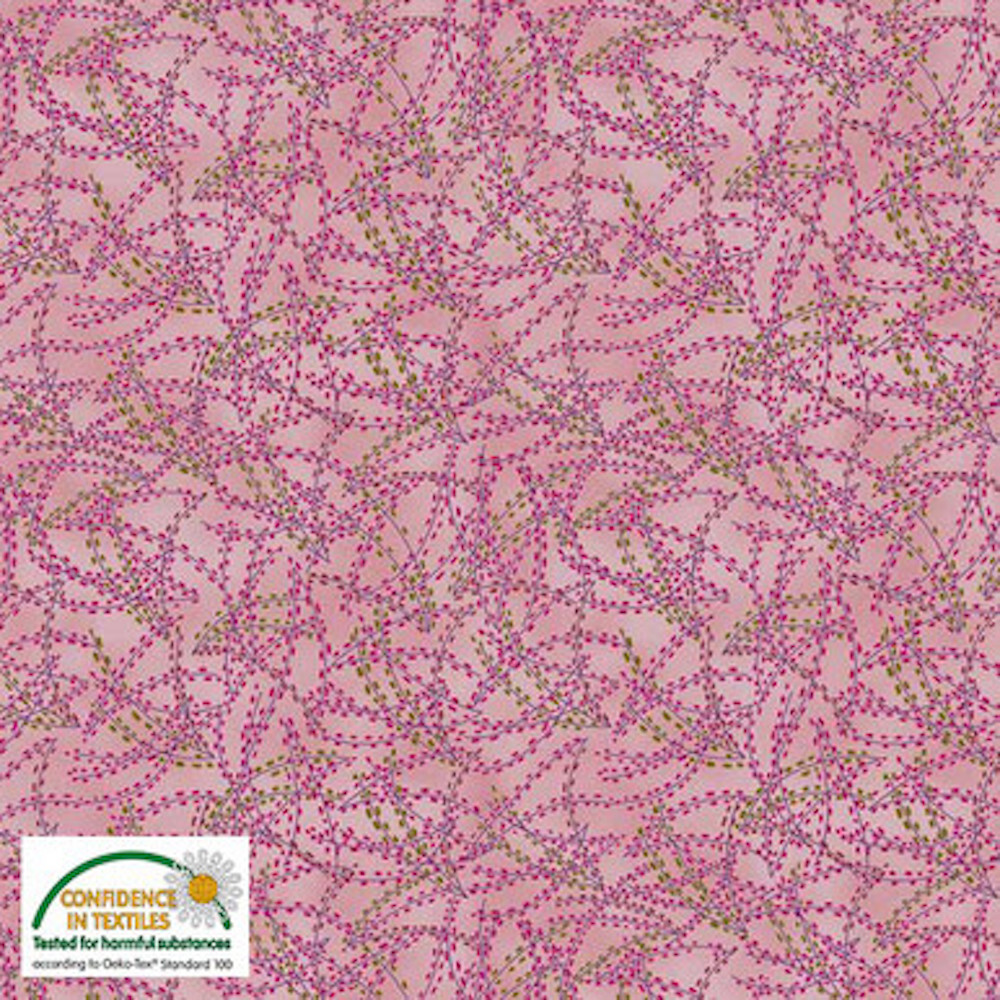 Stof Fillippa’s Line Oblong Dots Lt Purple Cotton Fabric By The Yard