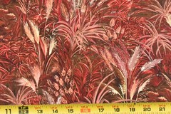 By 1/2 Yd, Rust Brown Cream Plants Cotton/Kaufman/Sampou/Nature Collection,P2927