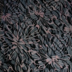 Designers lace devore fabric Black & Pink Floral Remnant 170x140cm Made in Italy