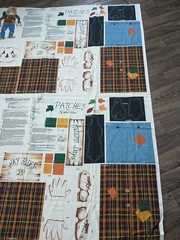 Lot Of 2 Patches Scarecrow Cut & Sew Fall Autumn Hay Rides Fabric Panel Spring