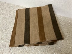 Designer Fabric Remnant Browns Suede Texture Stripe 54” X 34”