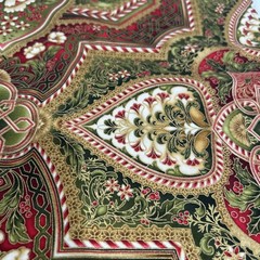 Robert Kaufman Holiday Flourish Medallion Cotton Quilting Fabric 1.8 Yd X 42″