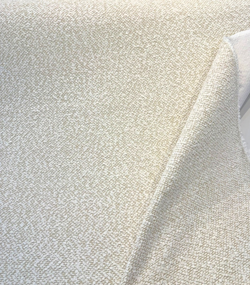 Culp Boucle Bold Ivory Textured Upholstery Fabric By The Yard – Designer Boucle