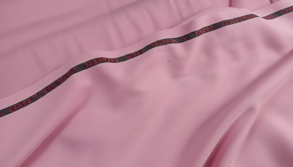 Hot Pink Solid Plain Suiting Fabric Cashmere Wool