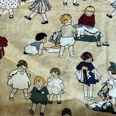 Kids Under Cover Cream Children Playing Walking Pets Thimbleberries BTY