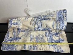 Pillowcase Kill Kenny Cats in Blue by Scalamandre Sateen Toile 1995 Rare 22”x30”