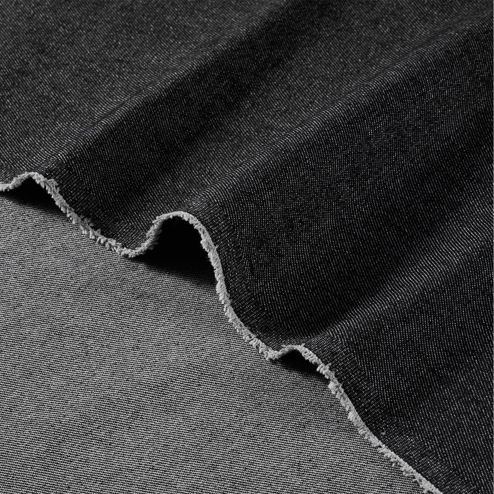 HYVAKUPPA Washed Denim Fabric Black 2 Yards