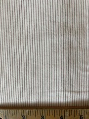 NEW Cotton Fabric 42″ wide 2 yds long white w/ pink tiny stripes Never washed