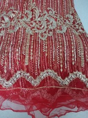 5yd – Shiny Glitter Sequin Glued Soft Tulle Fabric for Wedding, Evening Wear, Sp