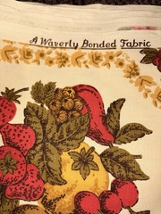Waverly Bonded Fabric Material ASHBURN Fruit Flowers Floral 6 Yards 48”x216”