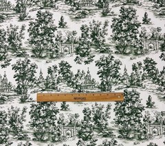 COLE & SONS VILLANDRY TOILE CHARCOAL GRAY FRENCH COTTON FABRIC BY YARD 54″W