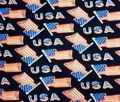 USA American Flags Print Fleece Fabric – 60″ Wide – Sold by The Yard & Bolt