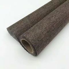 1M Self Adhesive Linen Fabric DIY Wallpaper Upholstery Crafts Furniture Material