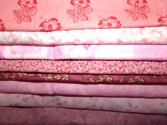 PINK rosy MAUVE FLOWER TONALS leaves COTTON Fabric U-PICK see 4 info 1/2 YD BTHY