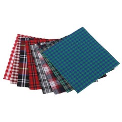 20pcs Plaid Fabric Rich Bright Colors Soft Breathable For DIY Projects Cotton Fa