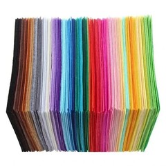 Soft Felt Fabric Sheet Assorted Color Patchwork Sewing DIY Craft Squares 40Pcs
