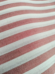 FABRIC REMNANTS LIGHT WEIGHT PINK STRIPE COTTON 2-1/2 YDS X 44″