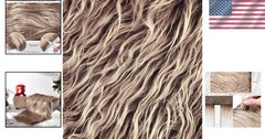 Soft & Fluffy 10 x 20 Inch Beige Faux Fur Fabric – Ideal for DIY and Decorations