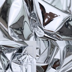 Double-sided Silver Mirror Composite Reflective Fabric DIY Costumes 50CMx137cm