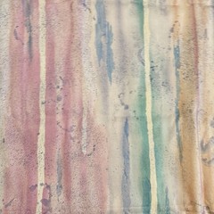 Vintage 1991 Margin Fabric 5.8 Yards 210×57 Watercolor Stripe Pastel Beach