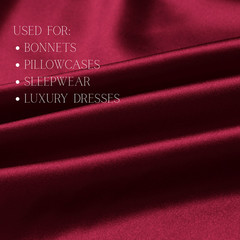 Wine Red 100% Pure Mulberry Silk Fabric by the Yard