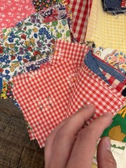 Large Lot Vintage Fabric Scrap Lot Floral Patterned Cotton Quilt Sewing Remnants