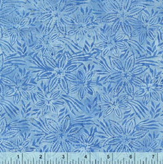 Anthology Batik Fabric | Limelight Powder Blue Tiger Floral | YARD