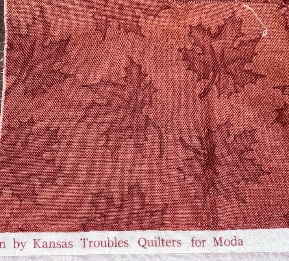 VTG Maple Hill Kansas Troubles for Moda Maple Leaves on Brown 22″x13½ “