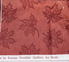VTG Maple Hill Kansas Troubles for Moda Maple Leaves on Brown 22″x13½ “